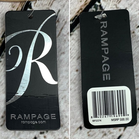 NWT Rampage Wing Logo Shoulder Bag Tote Purse Carryall Roomy Almond - Picture 13 of 14